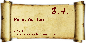 Béres Adrienn névjegykártya